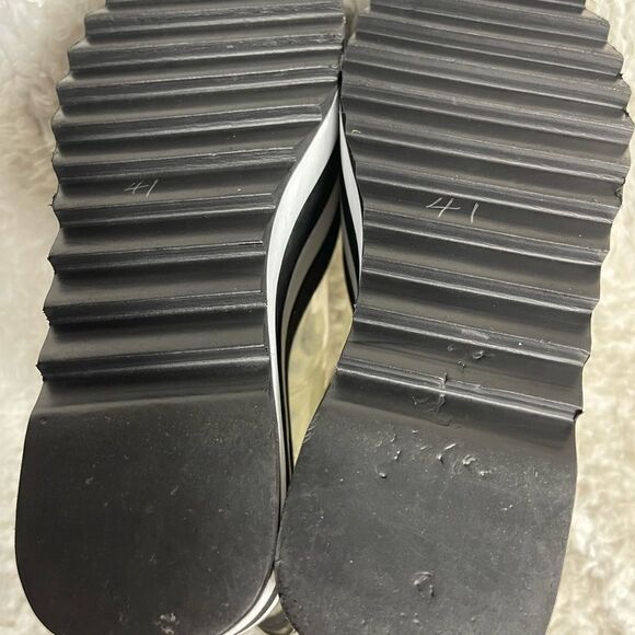 Clear Floral Platform Heeled Boots - Picture 14 of 14